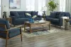 Ashley Furniture 26106/38/35/60 Bixler - 3 Pc. - Sofa, Loveseat, Accent Chair - Navy