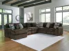 Ashley Furniture 98104S23 Ashley Furniture 98104S23 Midnight-Madness - 6-Piece Sectional With LAF Corner Chaise - Chocolate