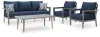 Ashley Furniture P275-081 Gali - Sofa / Chairs / Table Set (Set of 4) - Gray / Blue