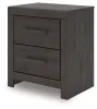 Ashley Furniture B3789-92 Prendonea - Two Drawer Night Stand - Charcoal