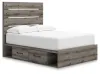 Ashley Furniture PCB2405B17 Ashley Furniture PCB2405B17 Graystorm - Full Panel Bed With Storage - Brown Gray
