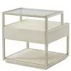 Riverside Furniture 50208 Maisie - Rectangular End Table - Champagne
