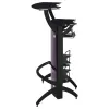 CoasterEssence 182135 Dallas - 2-Shelf Curved Freestanding Home Bar Cabinet - Black