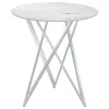 CoasterEveryday 183526 Bexter - Round Faux Marble Bistro Bar Table - Chrome