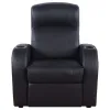 CoasterEssence 600001-S4B Cyrus - 5 Piece Upholstered Home Theater Seating - Black