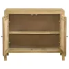 CoasterEssence 953555 Zamora - 2-Door Wood Accent Cabinet With Woven Cane - Natural