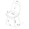 Coaster Fine Furniture 115472 Ortega - Upholstered Dining Side Chair (Set of 2) - Coffee