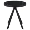 Coaster Fine Furniture 706267 Briggs - Round Marble Printed Glass Top End Table - Black