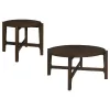 Coaster Fine Furniture 708288-S2 Cota - 2 Piece Solid Wood Coffee And End Table Set - Dark Brown
