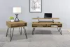 Coaster Fine Furniture 723368-S2 Fanning - 2 Piece Lift Top Coffee And End Table Set - Golden Oak