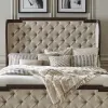 Liberty Furniture 765-BR13HU Provence Park - Queen Upholstered Shelter Headboard - Chateau Brown