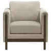 Coaster Fine Furniture 511103 Islington - Fabric Upholstered Panel Arm Accent Chair - Taupe