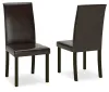 Ashley Furniture D250-02 Ashley Furniture D250-02 Kimonte - Dining UPH Side Chair (Set of 2) - Dark Brown