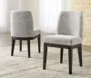 Ashley Furniture D984-01 Burkhaus - Dining UPH Side Chair (Set of 2) - Beige / Dark Brown