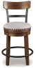 Ashley Furniture D546-424 Valebeck - UPH Swivel Barstool  - Brown
