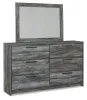 Ashley Furniture B221/31/35/46/50/84S/87/89/B100-12 Baystorm - Full Panel Bed With 4 Storage Drawers - 8 Pc. - Dresser, Mirror, Chest, Full Bed - Gray
