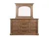 Pulaski Furniture BP444-170QN-KIT4 Pulaski Furniture BP444-170QN-KIT4 Gallant Grove - Queen Panel Bed, 2 Nightstands And Drawer Dresser With Landscape Mirror - Brown