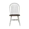 Liberty Furniture 186W-C1000S Liberty Furniture 186W-C1000S Carolina Crossing - Windsor Side Chair - White / Antique Honey