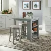 Liberty Furniture 942-CD-3CTS Liberty Furniture 942-CD-3CTS Brook Creek - 3 Piece Counter Set - Gray