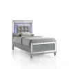 New Classic 02-9698S-500 New Classic 02-9698S-500 Valentino - 3/3 Twin Bed - Silver