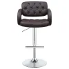 CoasterEssence 102556 Brandi - Adjustable Bar Stool - Chrome And Brown