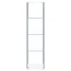 CoasterEveryday 951072 Bellatrix - 4-Shelf Clear Glass Curio Cabinet - White