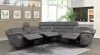 CoasterEssence 600370 Higgins - Upholstered Power Reclining Sectional Sofa - Gray