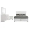 Coaster Fine Furniture 203510KW-S4 Felicity - 4 Piece California King Platform Bedroom Set - White