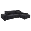 Coaster Fine Furniture 511061B1 Octavia - LAF Sofa With Pillow, Box 1 of 2 - Black