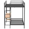 Coaster Fine Furniture 460209BLK Campus - Metal Full Over Twin Workstation Bunk Bed - Matte Black