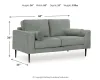 Ashley Furniture 4110235 Hazela - Loveseat - Charcoal