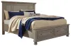 Ashley Furniture B733B31 Ashley Furniture B733B31 Lettner - Queen Panel Storage Bed - Light Gray