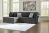 Ashley Furniture 35504S3 Ashley Furniture 35504S3 Biddeford - 2-Piece Sleeper Sectional With Laf Corner Chaise - Ebony