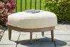 Ashley Furniture P671-814 Serene Bay - Ottoman With Cushion - Dark Brown / White