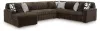 Ashley Furniture 98104S4 Ashley Furniture 98104S4 Midnight-Madness - 4-Piece Sectional With LAF Corner Chaise - Chocolate