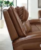Ashley Furniture U1120415 Healy Pier - Power Reclining Sofa / Adj Headrest - Chocolate