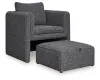 Ashley Furniture A3000754 Vreni - Accent Chair - Charcoal / Black