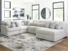 Ashley Furniture PC59106S3 Ashley Furniture PC59106S3 Cuddle Plush - 6-Piece Sectional With Armless Chaise And LAF Corner Chair - Arctic