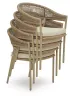 Ashley Furniture PCP373-601A Orchard Beach - Arm Chair With Cushion (Set of 4) - Beige