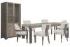 Pulaski Furniture P402240-KIT67 Pulaski Furniture P402240-KIT67 Anderson Park - Leg Dining Table With 4 Klismos Dining Chairs, 2 Host Chairs And China Cabinet - Moose Trail / Frontier Brown