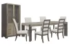 Pulaski Furniture P402240-KIT23 Pulaski Furniture P402240-KIT23 Anderson Park - Leg Dining Table With 6 Upholstered Side Chairs And China Cabinet - Moose Trail / Frontier Brown