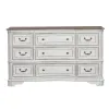 Liberty Furniture 244-BR34 Magnolia Manor - 9 Drawer Dresser - Antique White