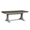 Liberty Furniture 652-DR-TRS Farmhouse Reimagined - Trestle Table - Antique White / Chestnut Tops