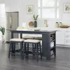 Liberty Furniture 942NY-CD-5CTS Liberty Furniture 942NY-CD-5CTS Brook Creek - 5 Piece Counter Set - Navy