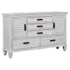 CoasterEssence 205330Q-S5 Franco - Queen 5 Piece Bedroom Set - Distressed White