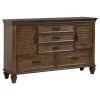 CoasterEssence 300525F-S5 Devon - 5 Piece Full Bedroom Set - Burnished Oak