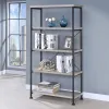 CoasterEveryday 801546 Analiese - 4-Shelf Bookshelf - Gray Driftwood