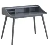 CoasterEssence 804497 Percy - 4-Compartment Writing Desk - Gray