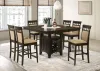 Coaster Fine Furniture 100438-S7A Gabriel - 7 Piece Square Counter Height Dining Set - Cappuccino