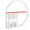 Coaster Fine Furniture 182798 Risley - 2-Door Circular LED Home Bar Cabinet High Gloss - White